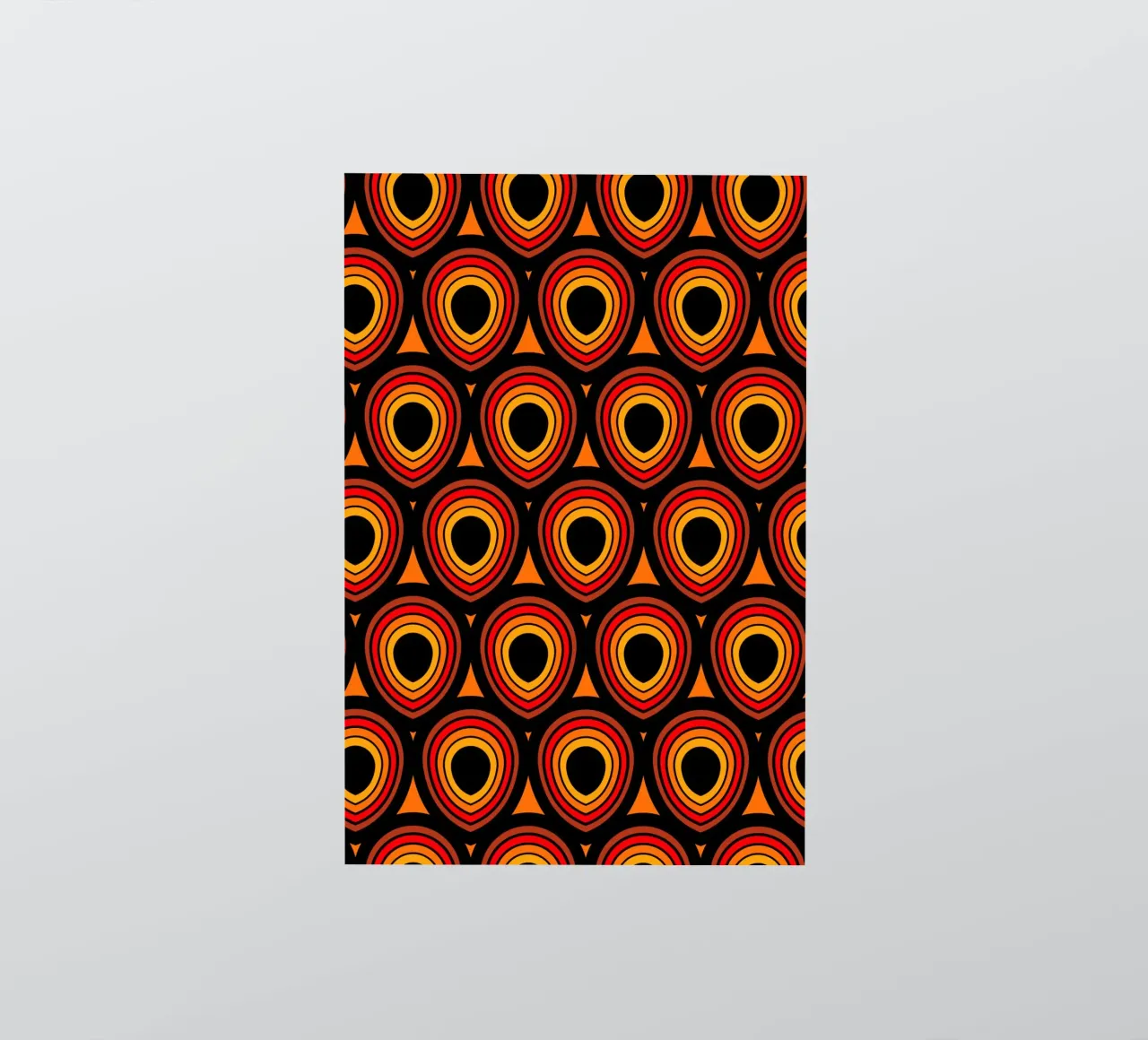 Boho Peacock Orange Black sticker by SilverPegasus