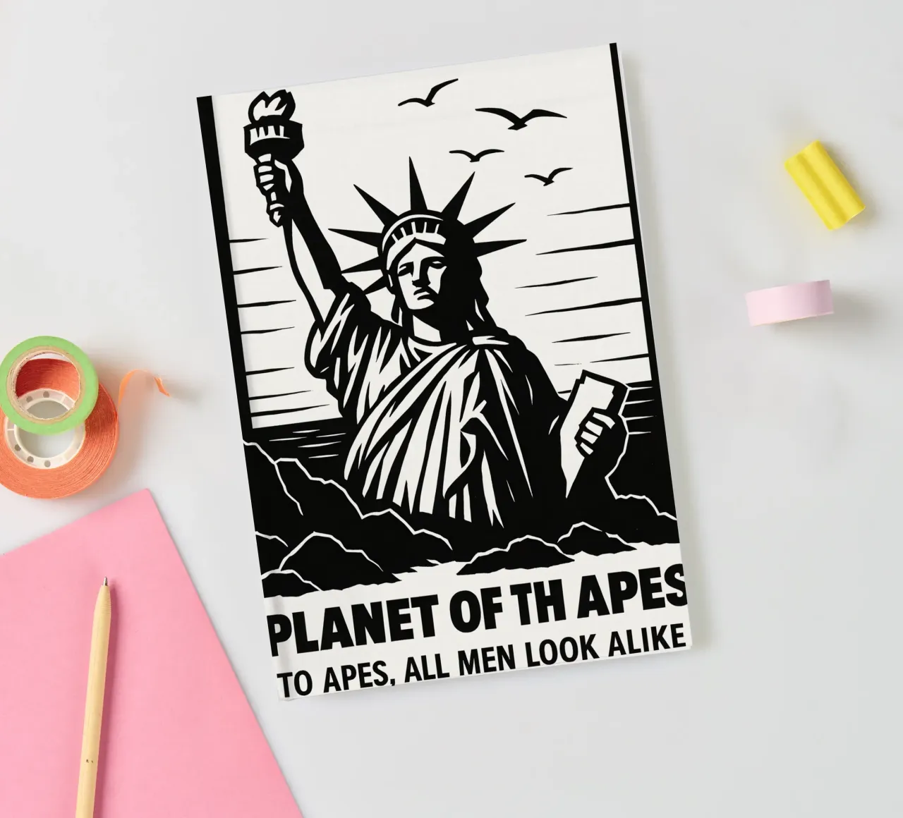 Planet Of The Apes Print notebook by MoviesArt