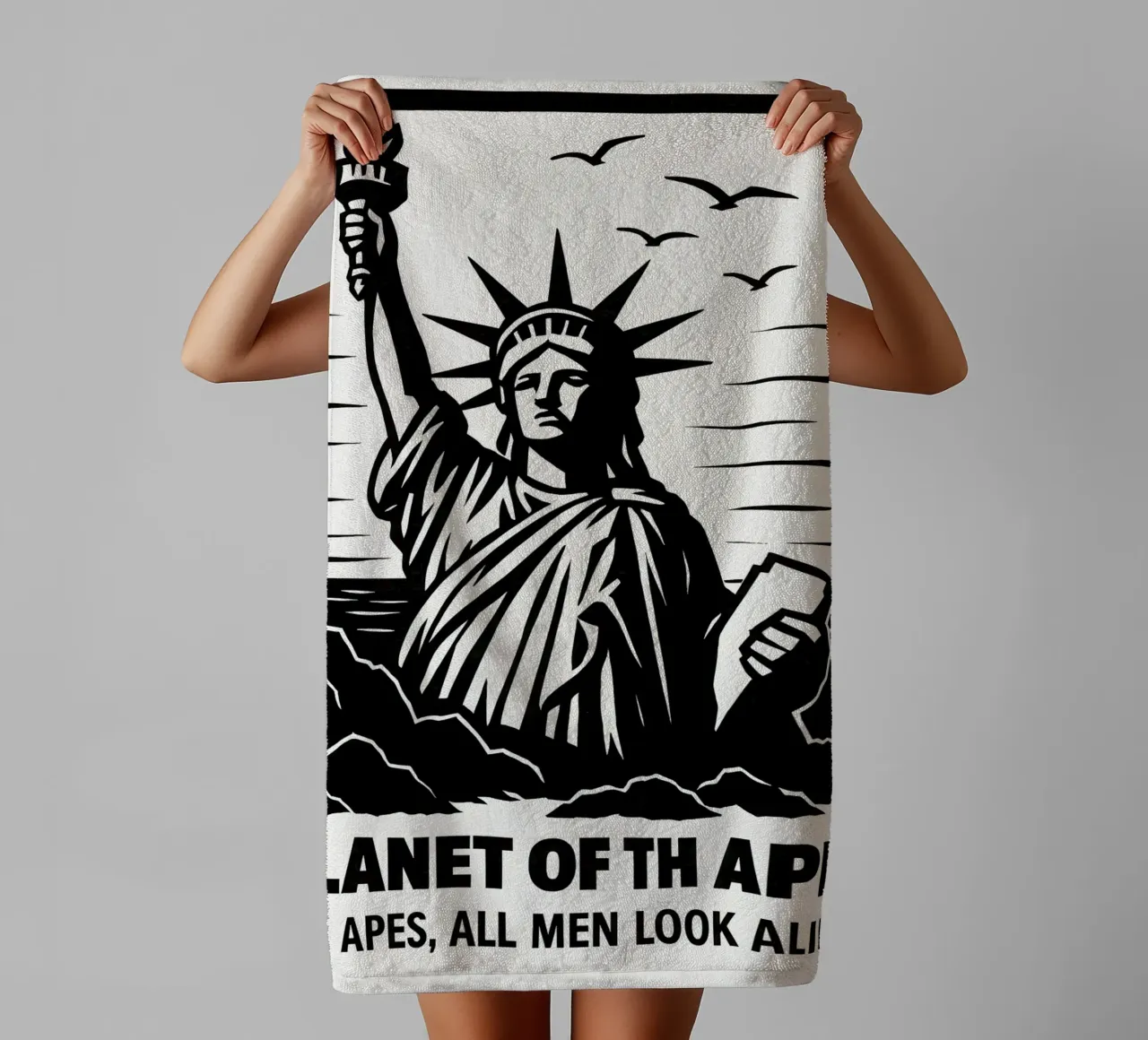 Planet Of The Apes Print asciugamano da bagno da MoviesArt
