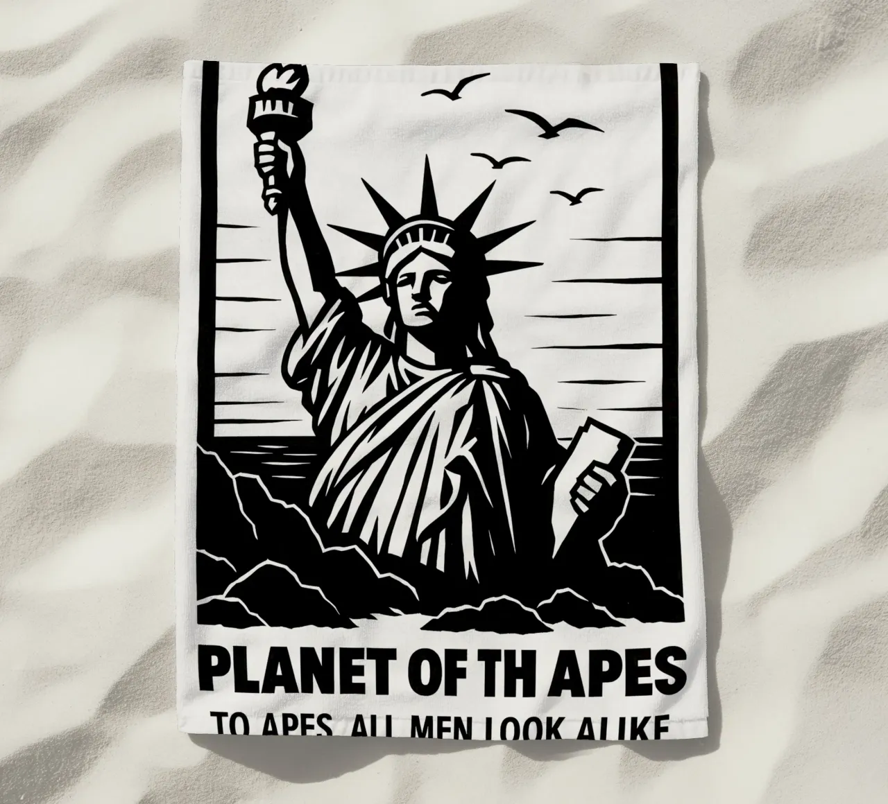 Planet Of The Apes Print telo mare da MoviesArt