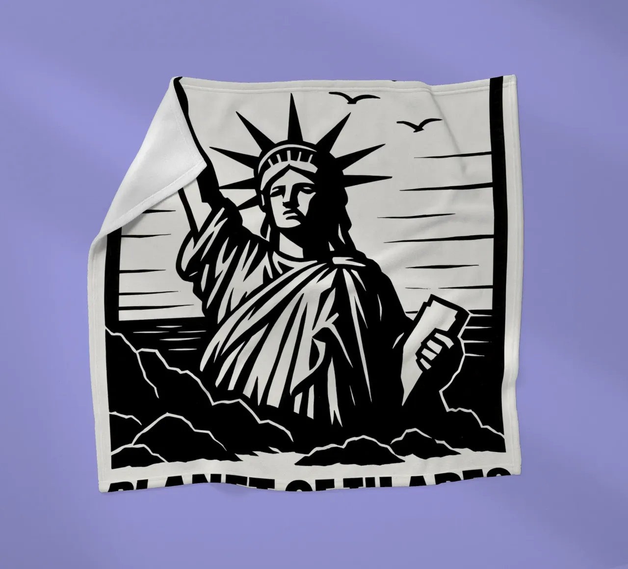 Planet Of The Apes Print coperta in pile da MoviesArt