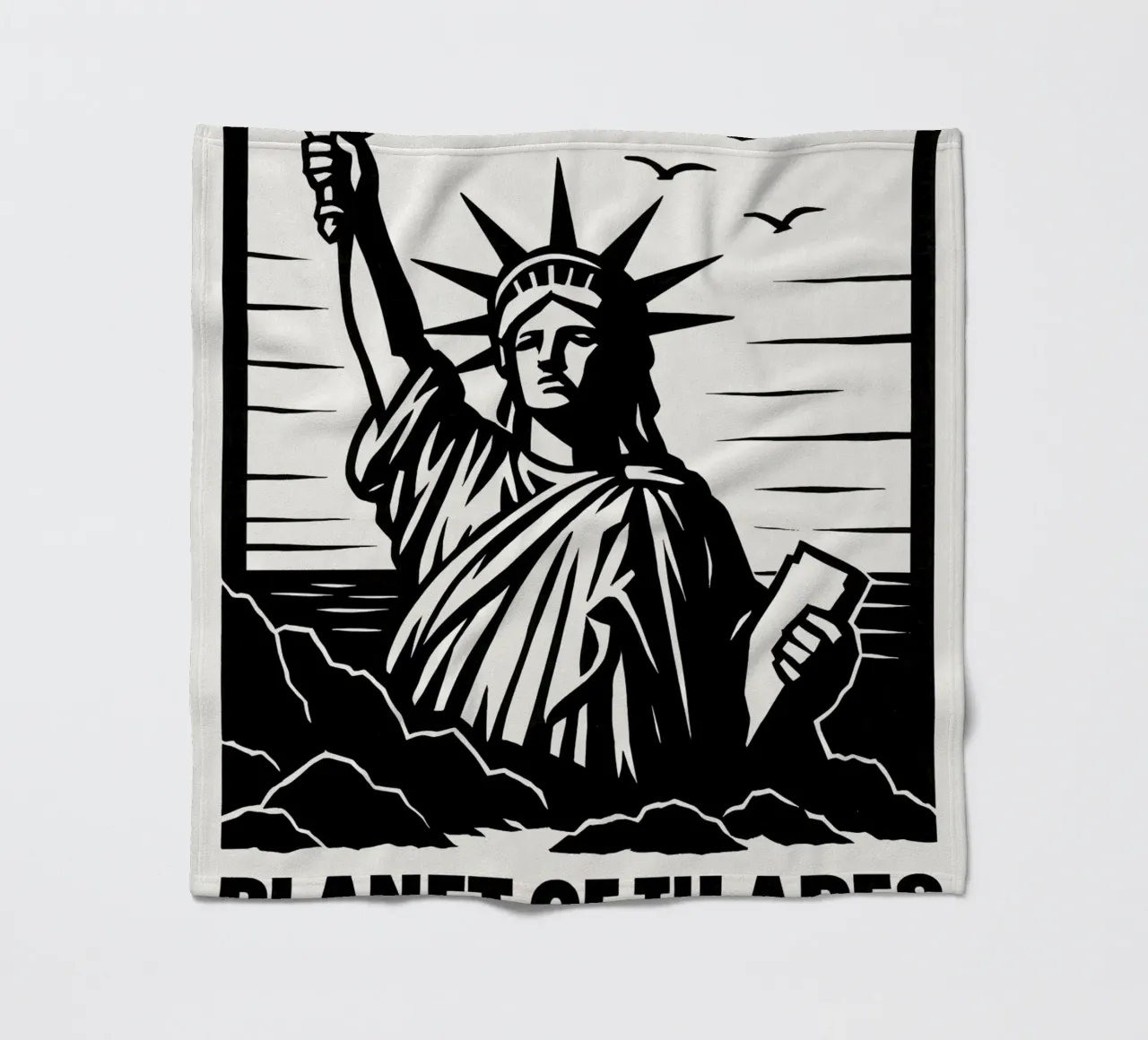 Planet Of The Apes Print coperta in pile da MoviesArt
