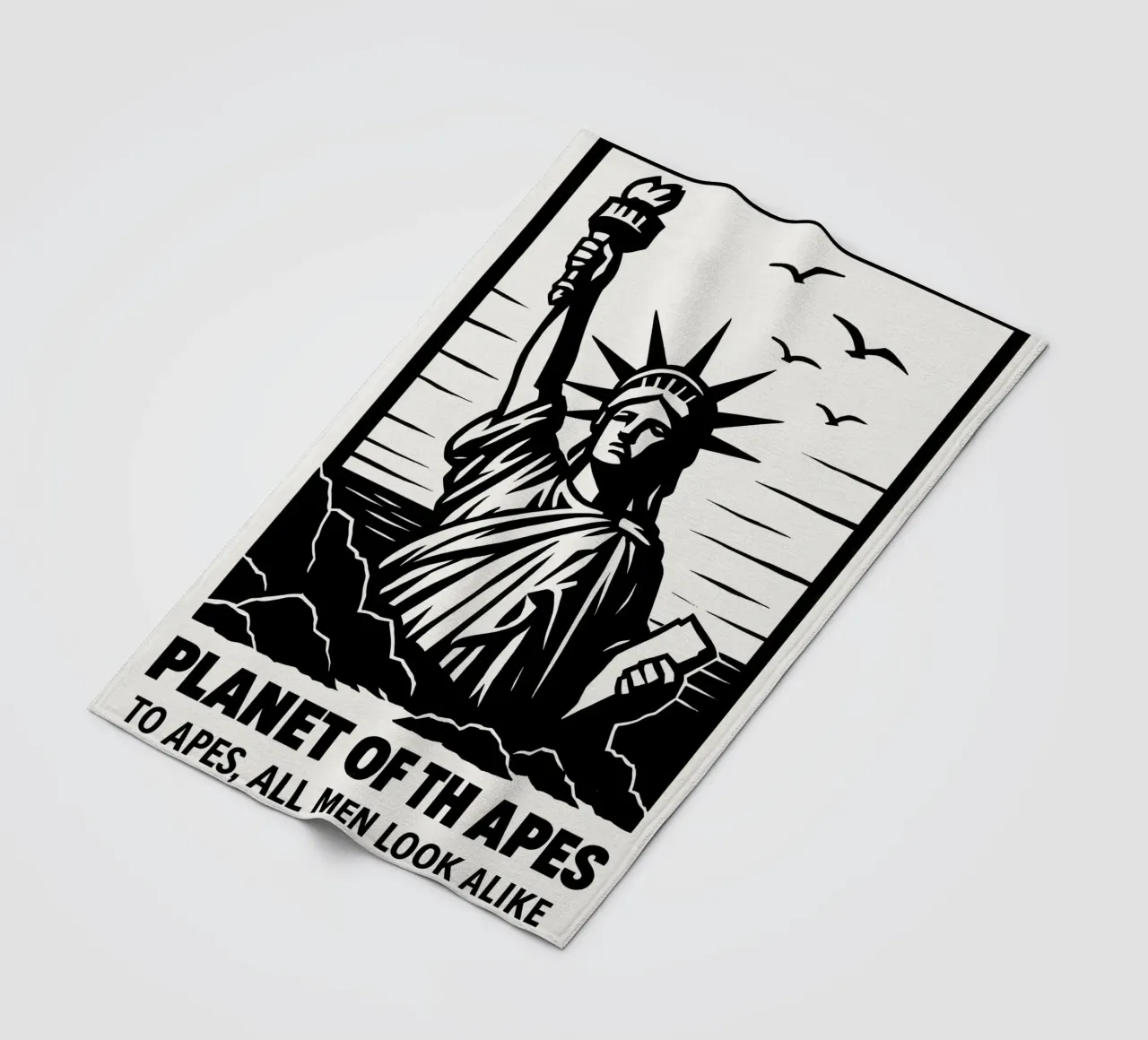 Planet Of The Apes Print coperta in pile da MoviesArt