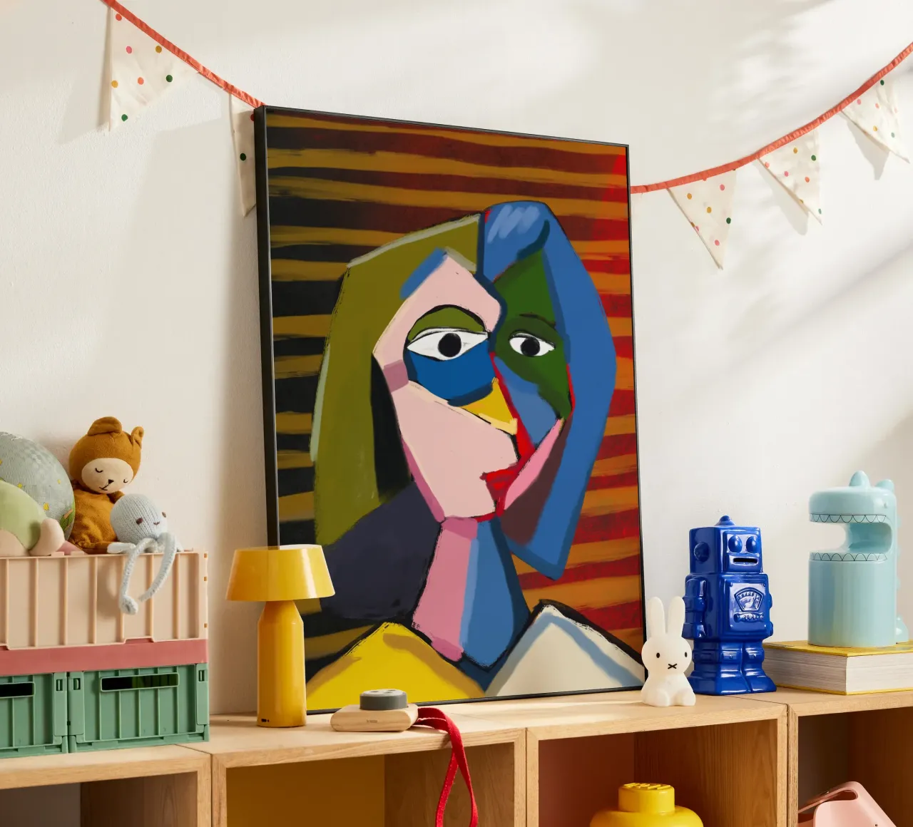 Ritratto ispirato a Picasso pannello forex da Little Dean
