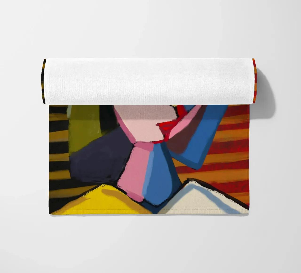 Ritratto ispirato a Picasso telo mare da Little Dean