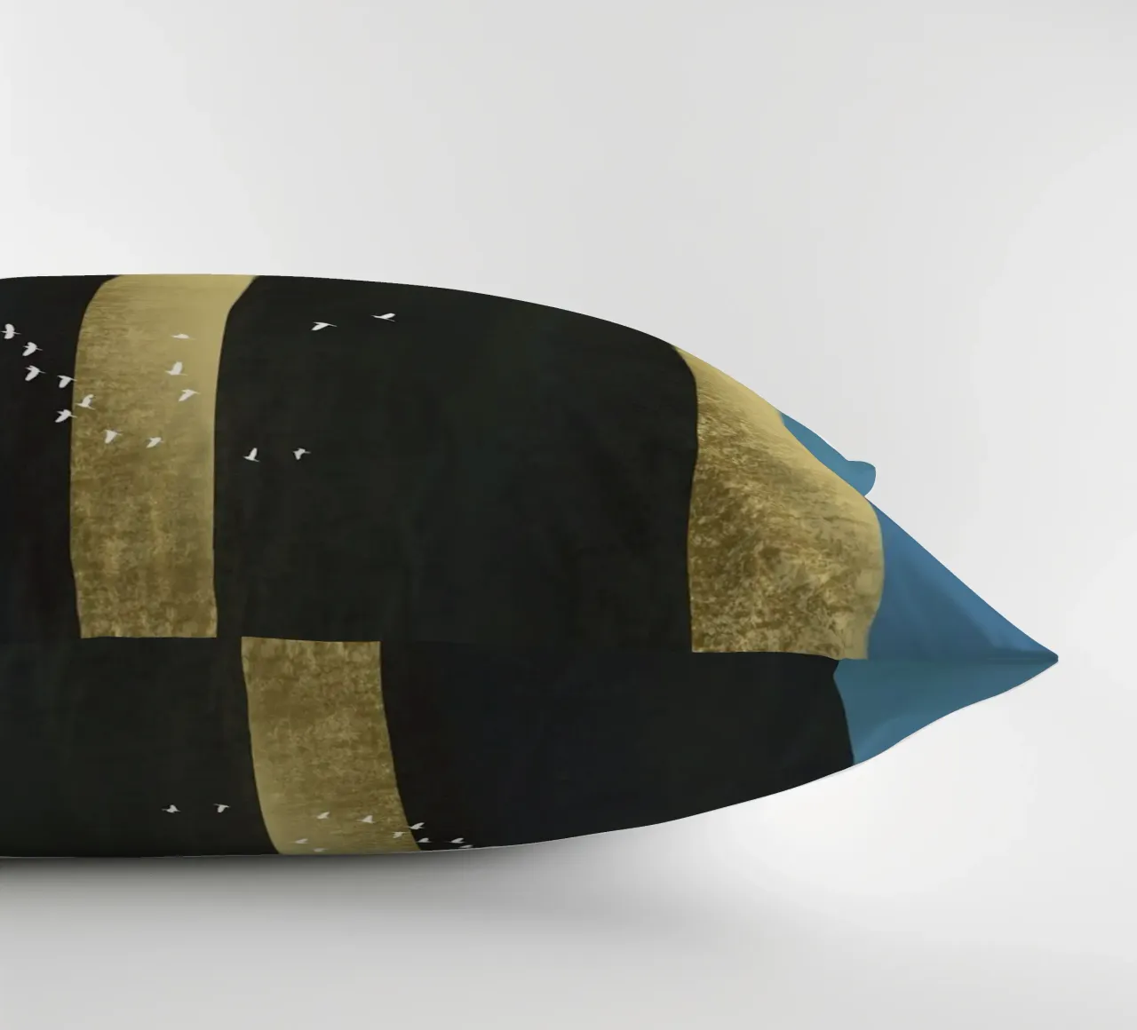Concrete jungle migrating flock decorative cushion by Little Dean