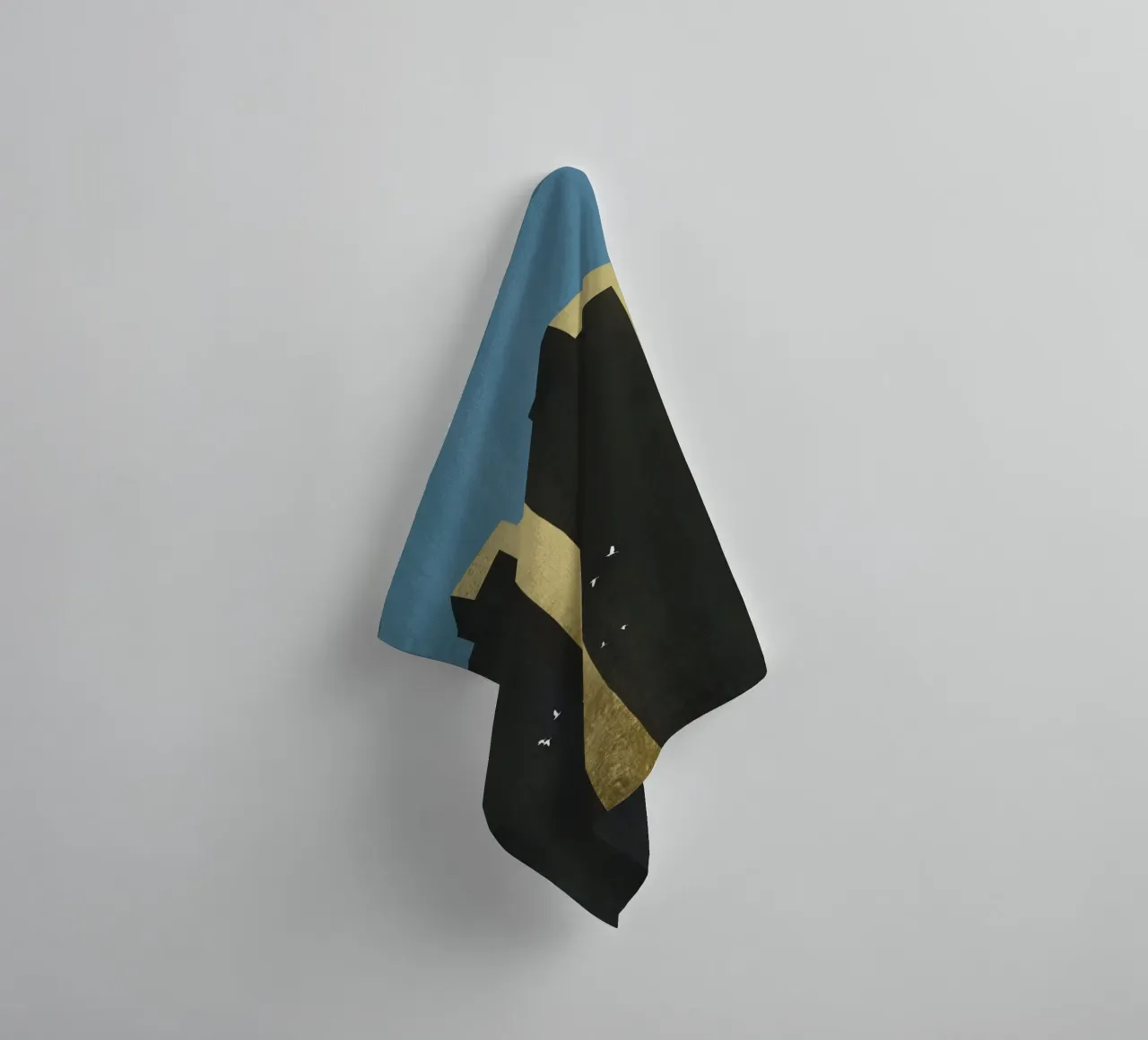 Concrete jungle migrating flock towel by Little Dean