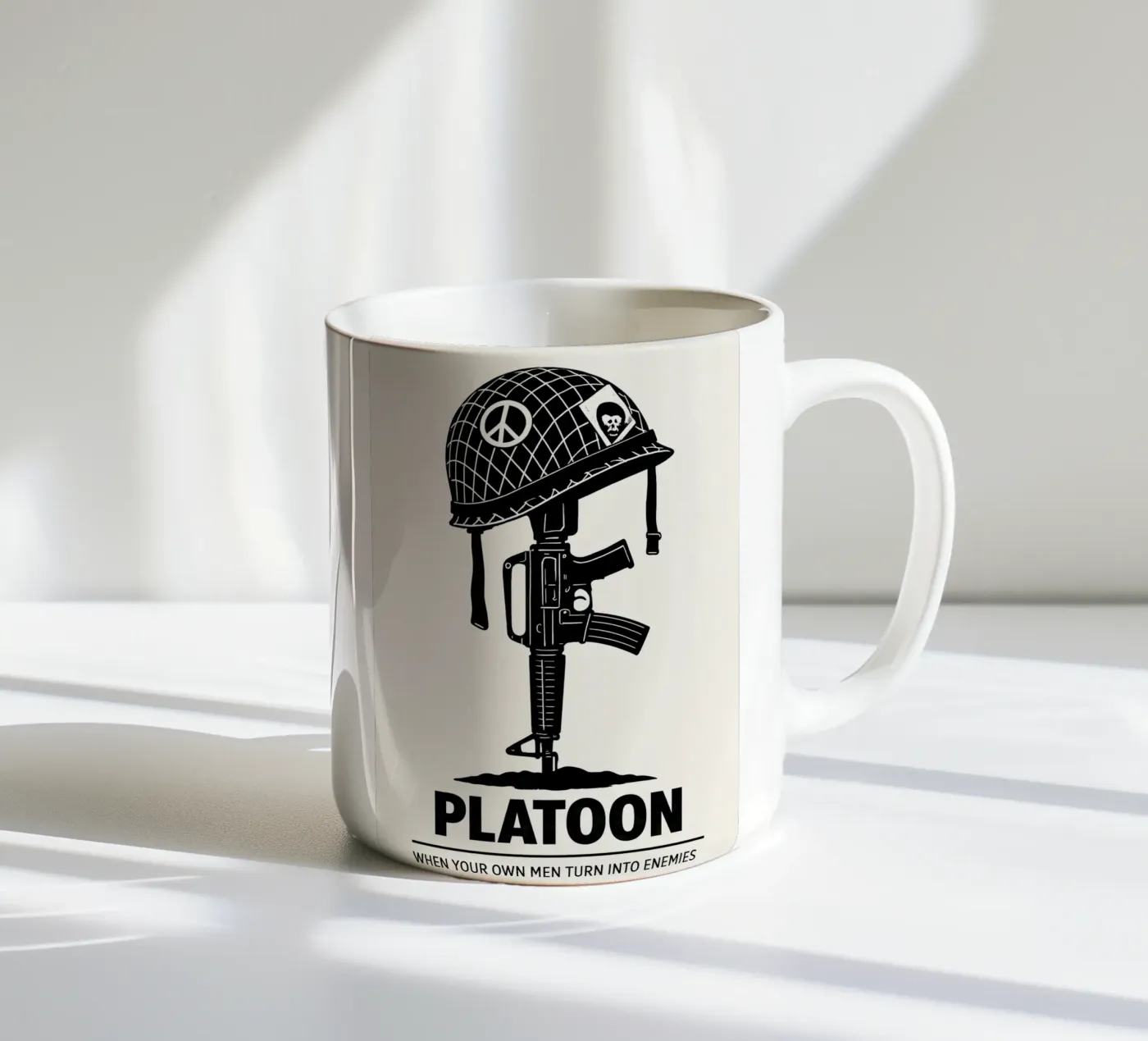 Platoon Print ceramic mug by MoviesArt