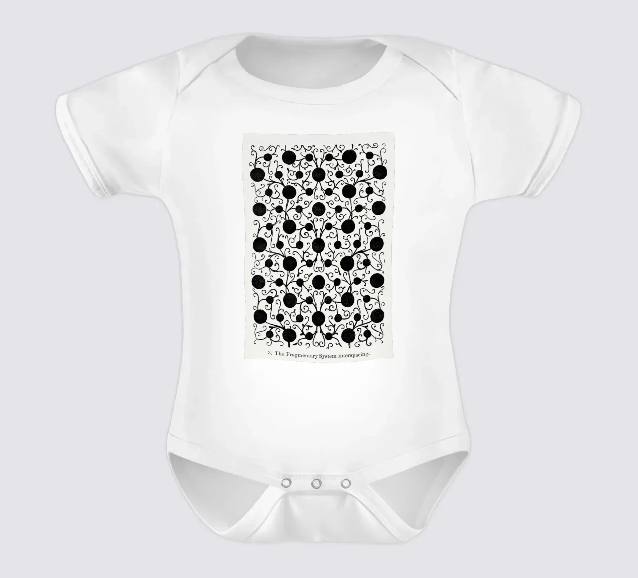 The Fragmentary System" - Impression de motifs botaniques abstraits body bébé de ClubArt