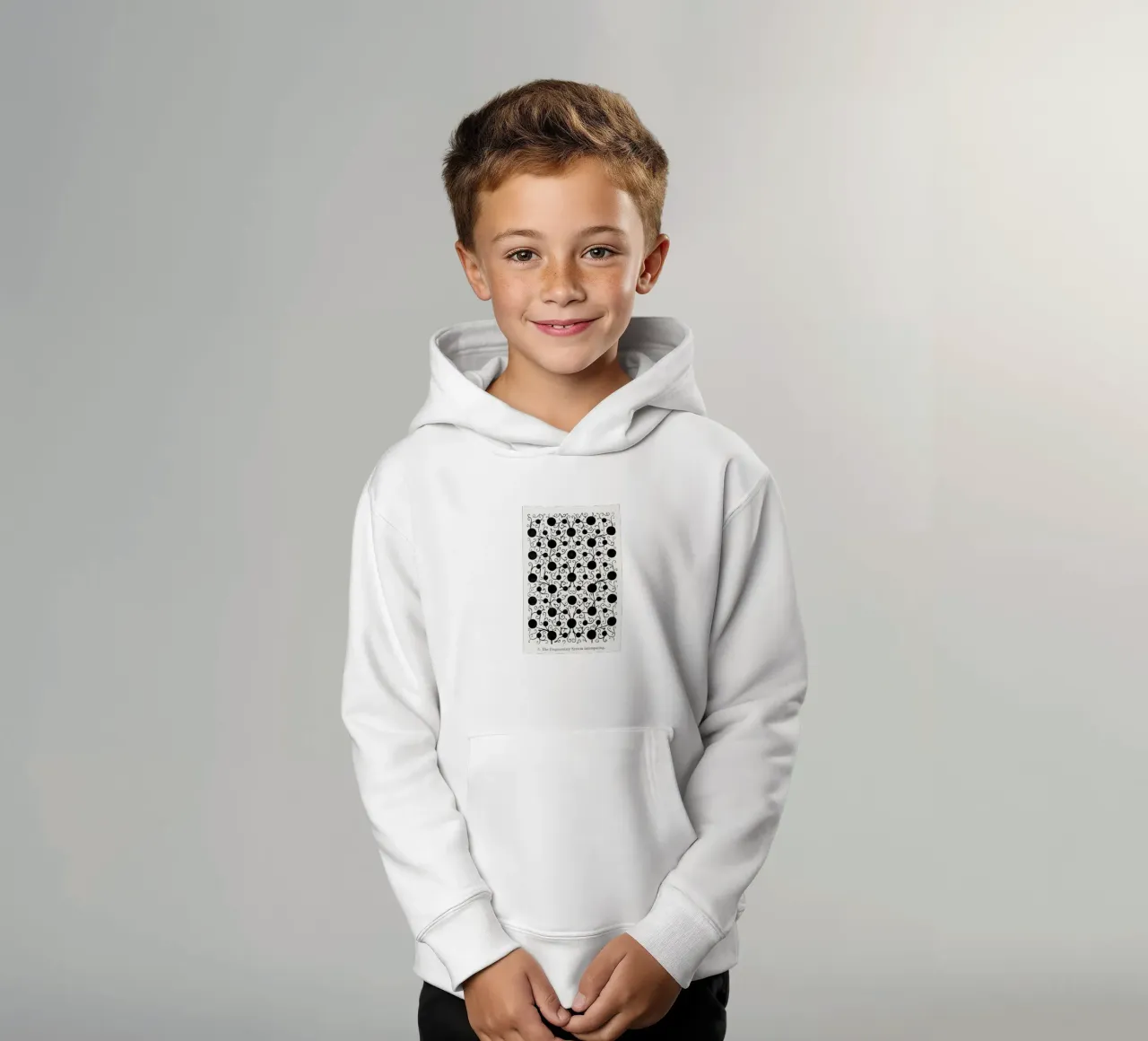 The Fragmentary System" - Abstract Botanical Pattern Print kids hoodie by ClubArt