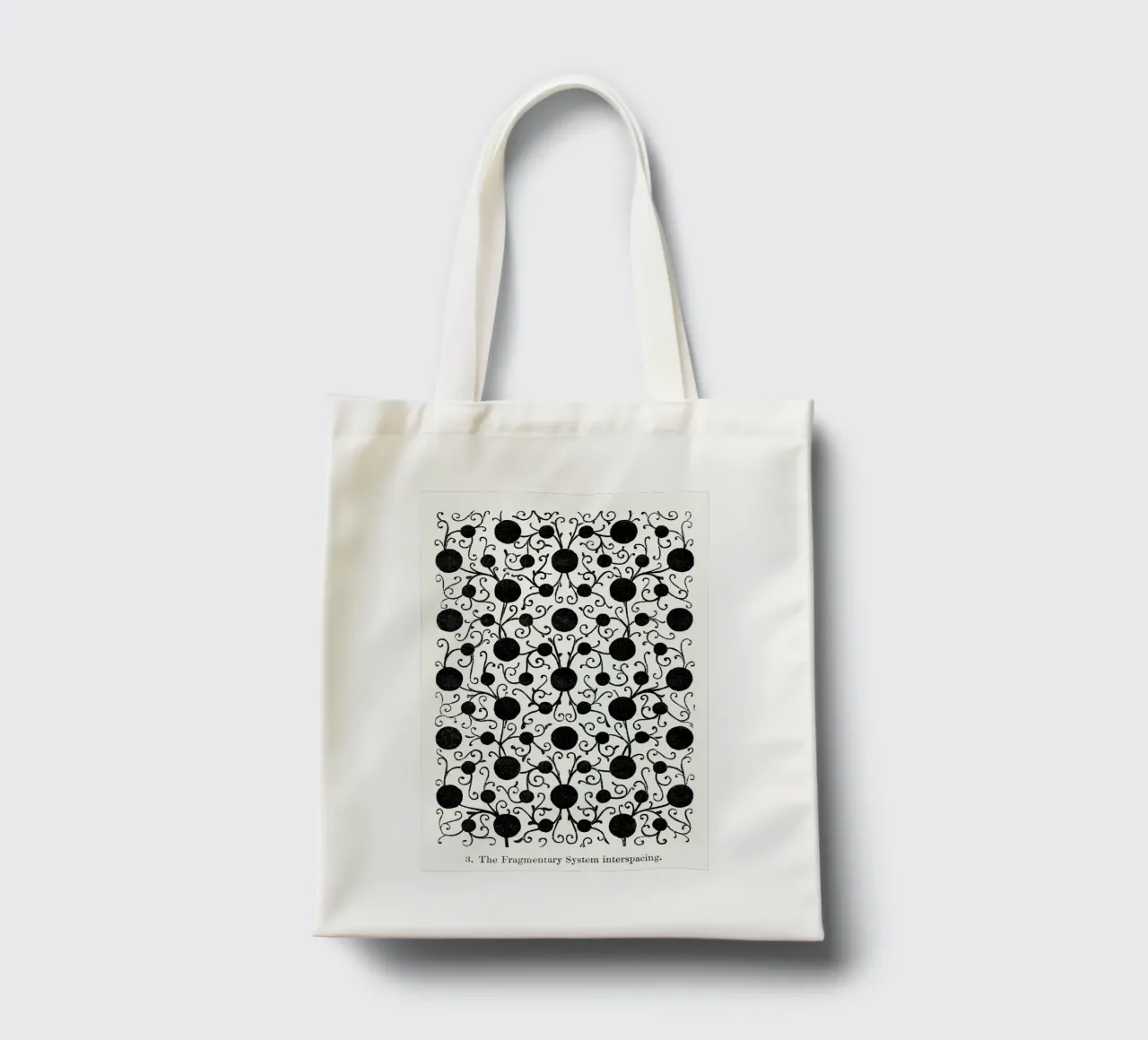 The Fragmentary System" - Impression de motifs botaniques abstraits tote bag de ClubArt