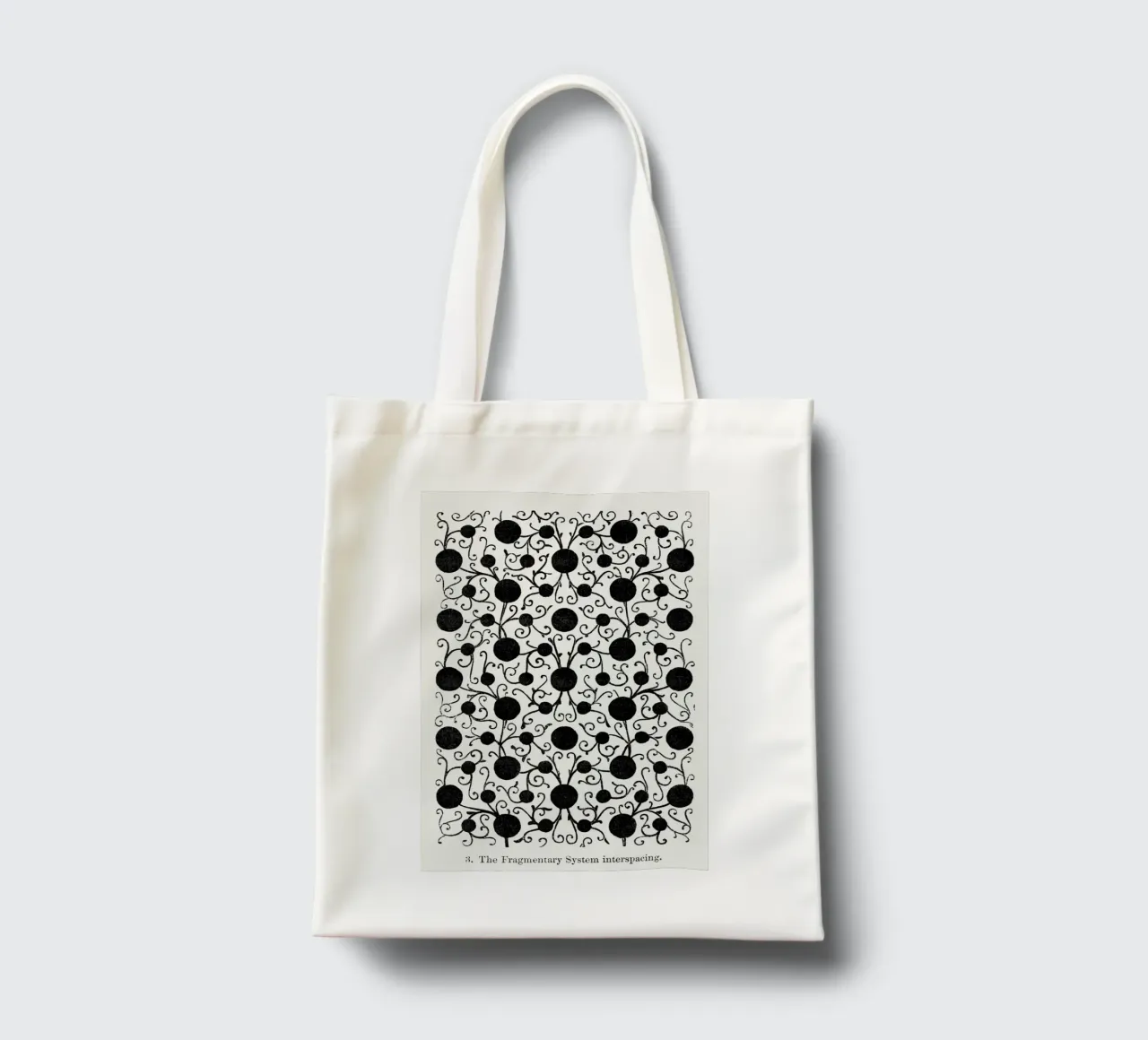 The Fragmentary System" - Abstract Botanical Pattern Print tote bag by ClubArt