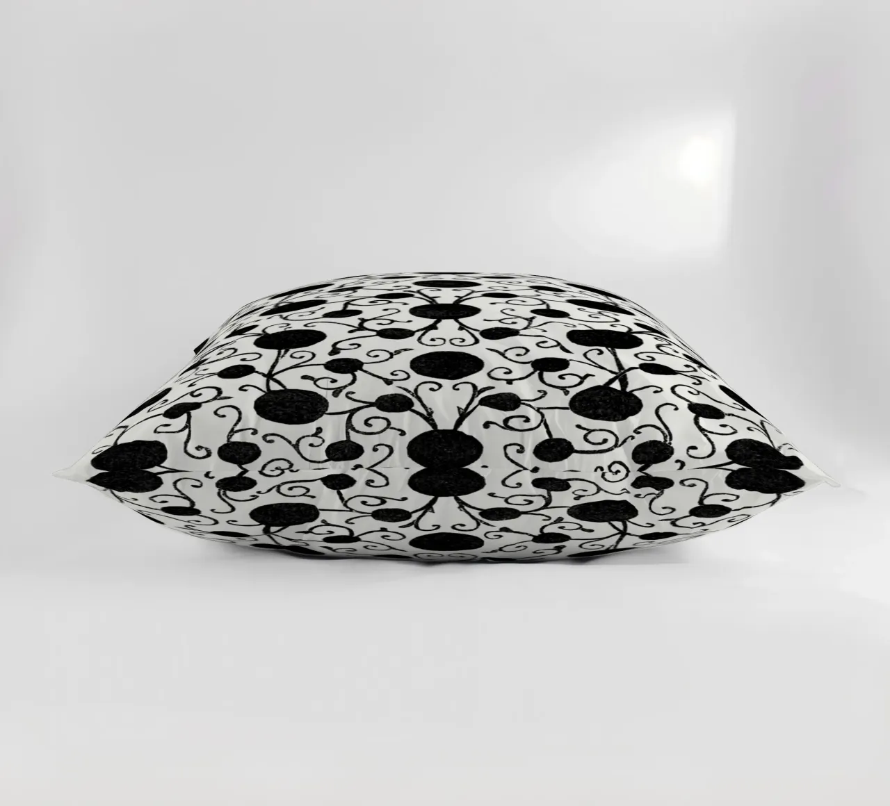 The Fragmentary System" - Impression de motifs botaniques abstraits coussin de ClubArt
