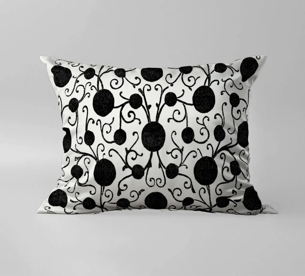 The Fragmentary System" - Impression de motifs botaniques abstraits coussin de ClubArt