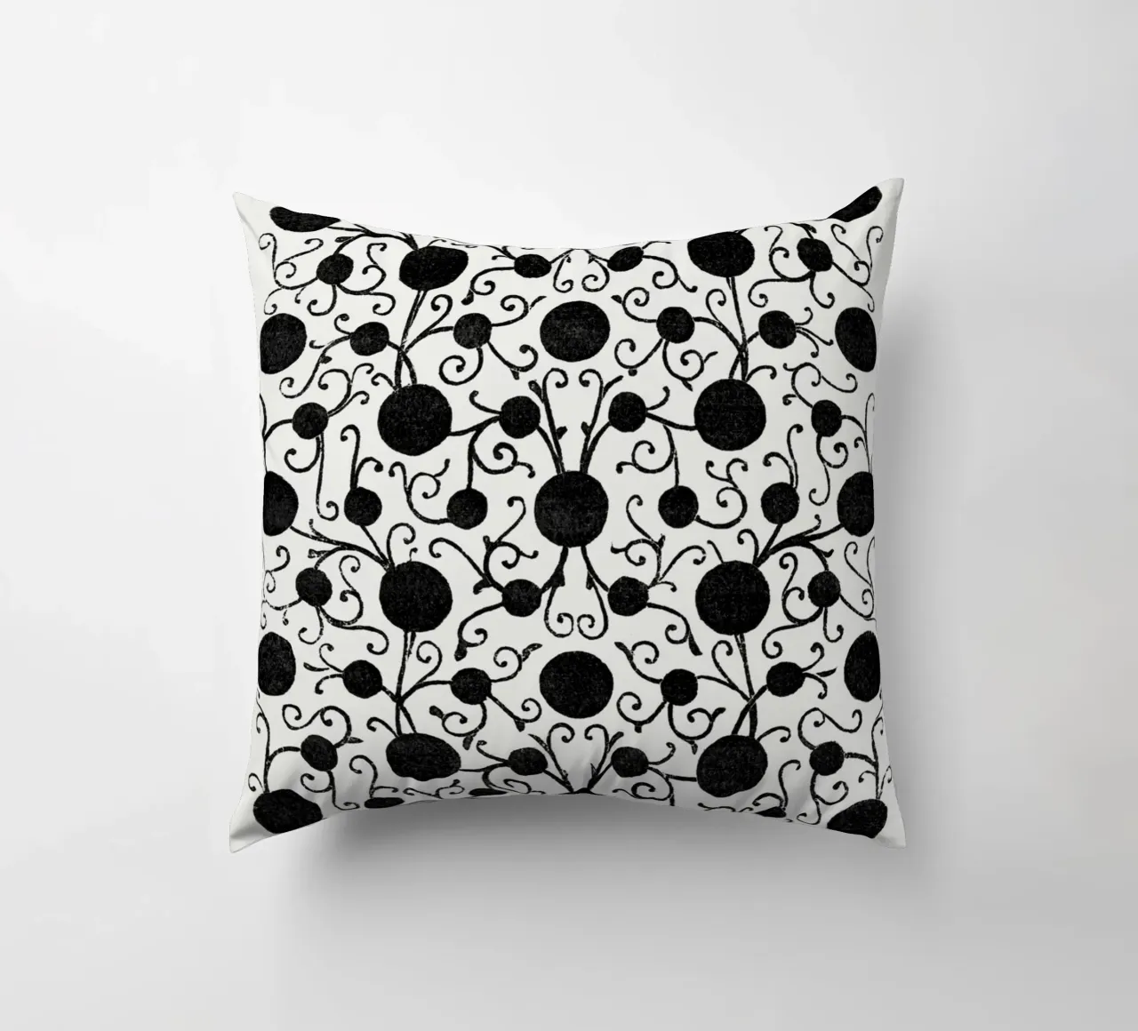The Fragmentary System" - Impression de motifs botaniques abstraits coussin de ClubArt
