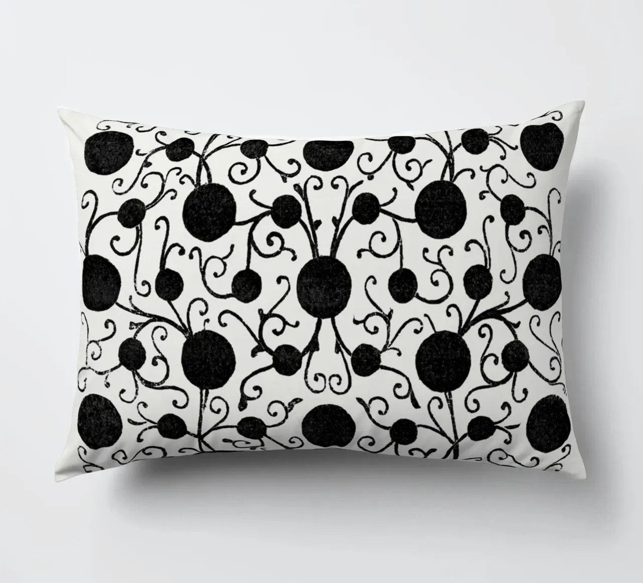 The Fragmentary System" - Impression de motifs botaniques abstraits coussin de ClubArt