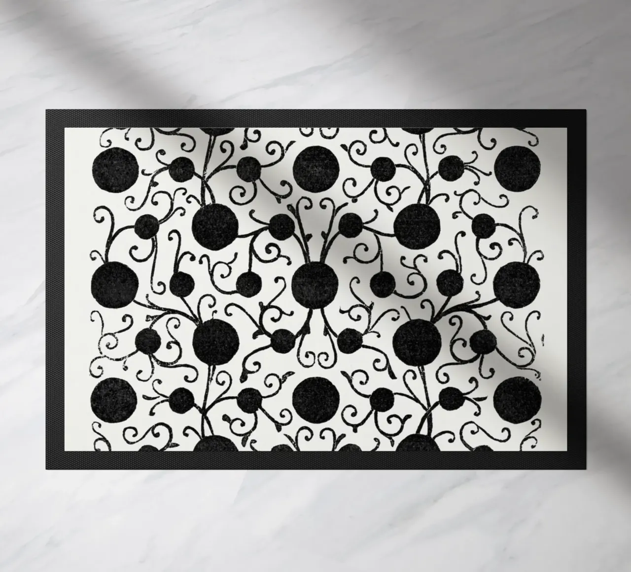 The Fragmentary System" - Impression de motifs botaniques abstraits paillasson de ClubArt