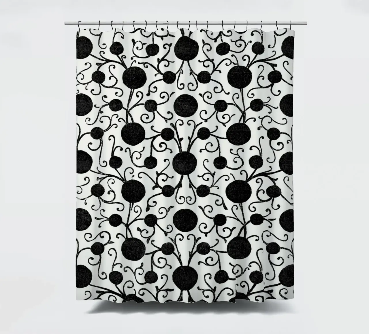 The Fragmentary System" - Abstract Botanical Pattern Print shower curtain by ClubArt