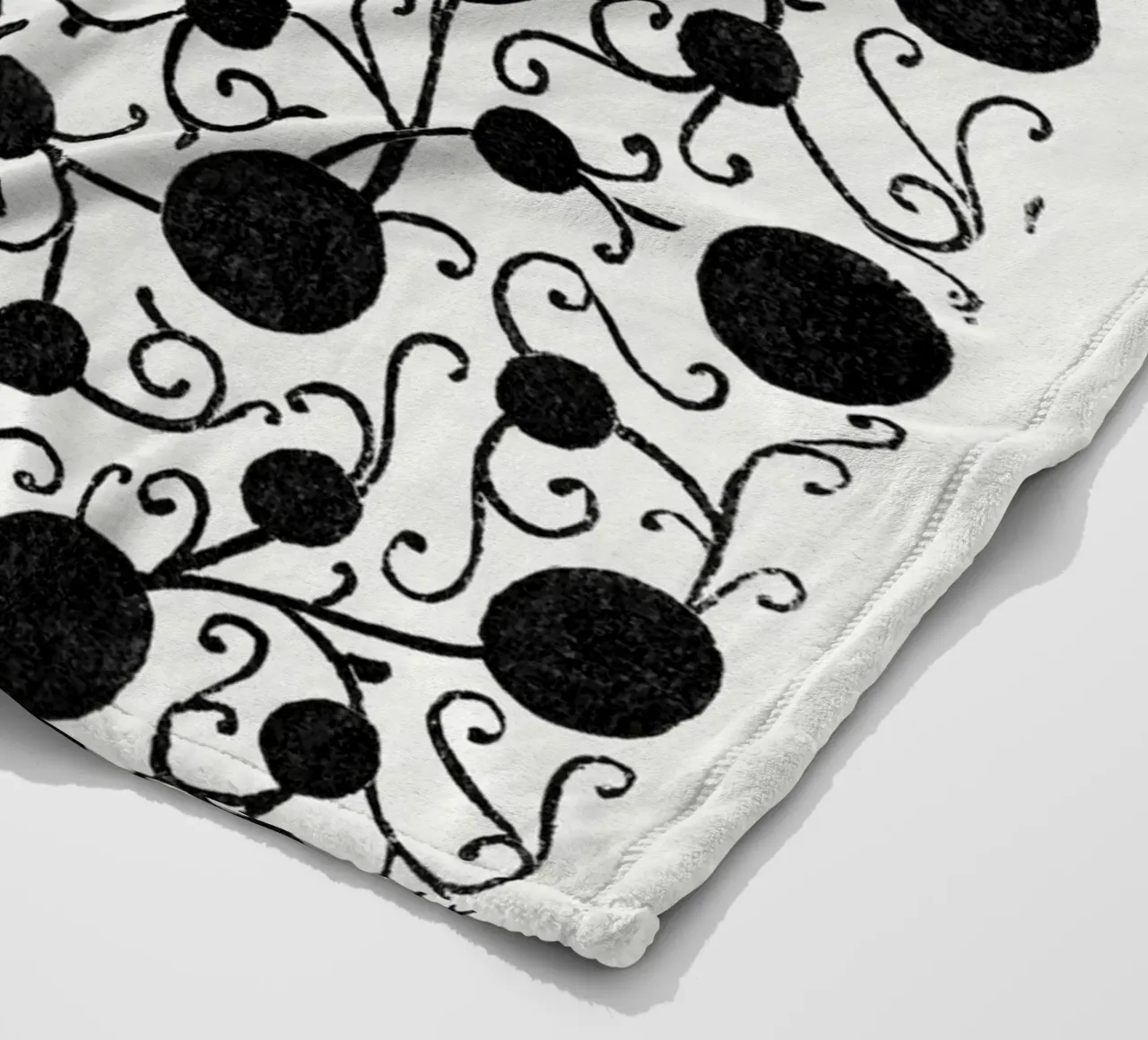 The Fragmentary System" - Abstract Botanical Pattern Print fleece blanket by ClubArt