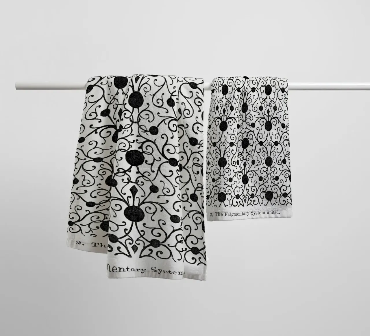 The Fragmentary System United" - Vintage Floral Pattern Prin towel by ClubArt