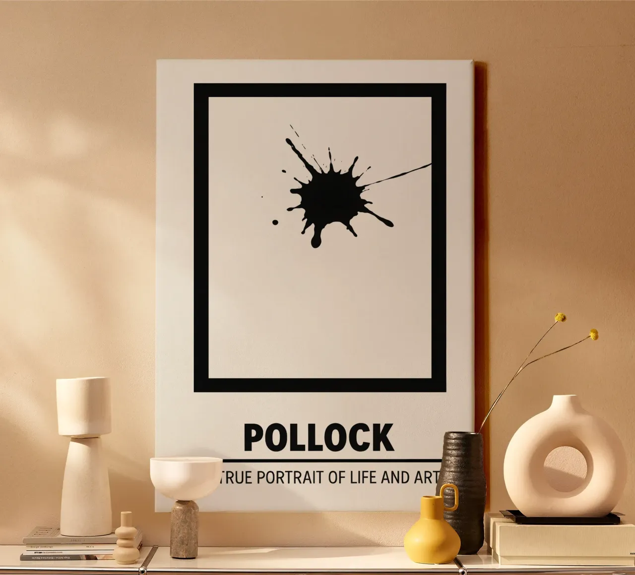 Pollock Print tela con Cornice a cassetta da MoviesArt