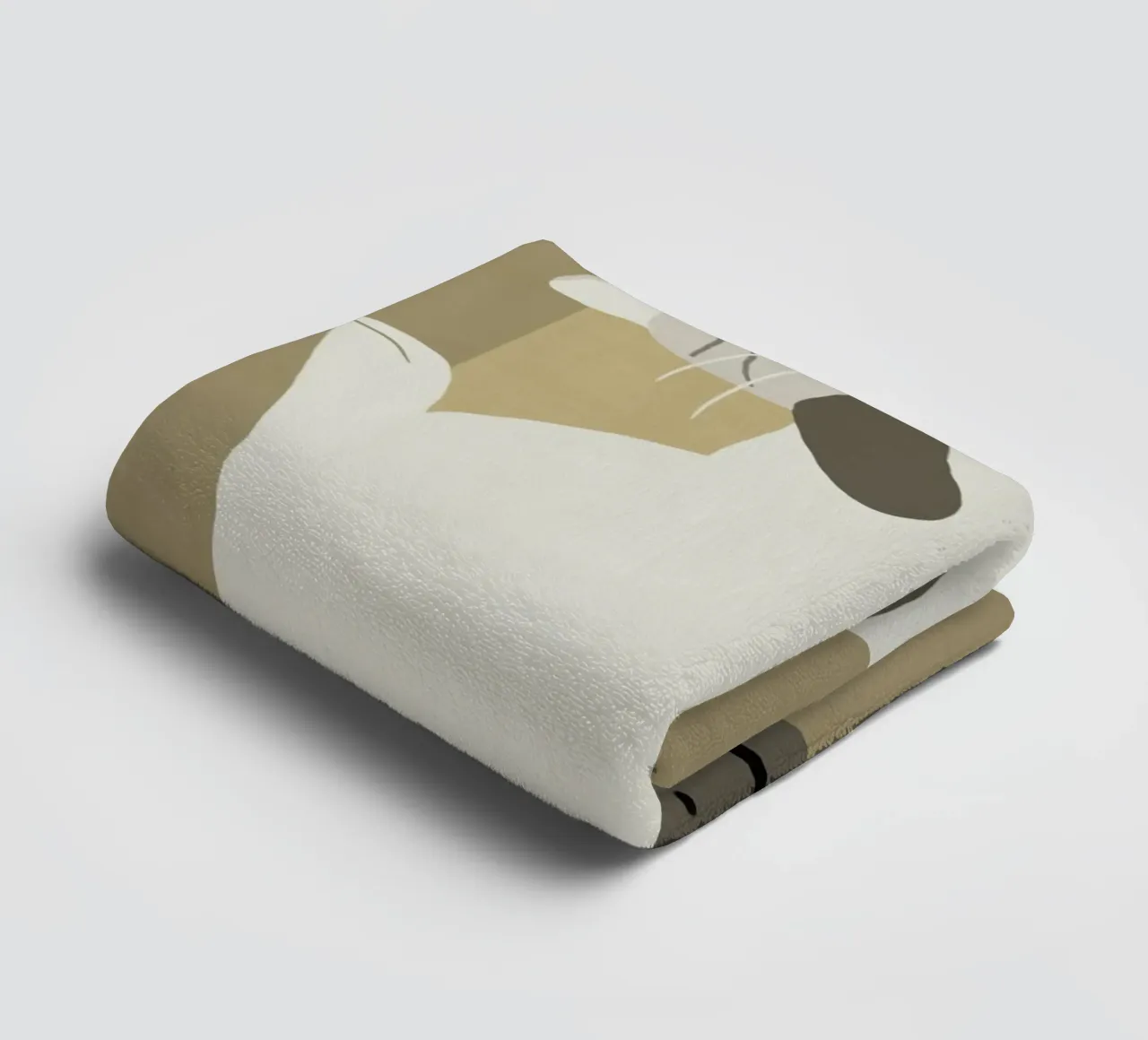 Cat in a box towel by Little Dean