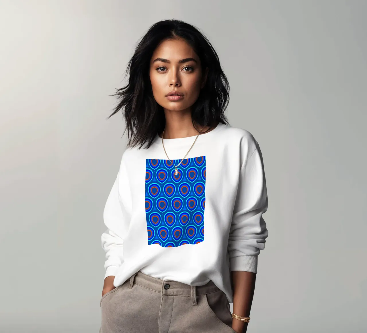 Boho Peacock Classic Blu felpa da SilverPegasus