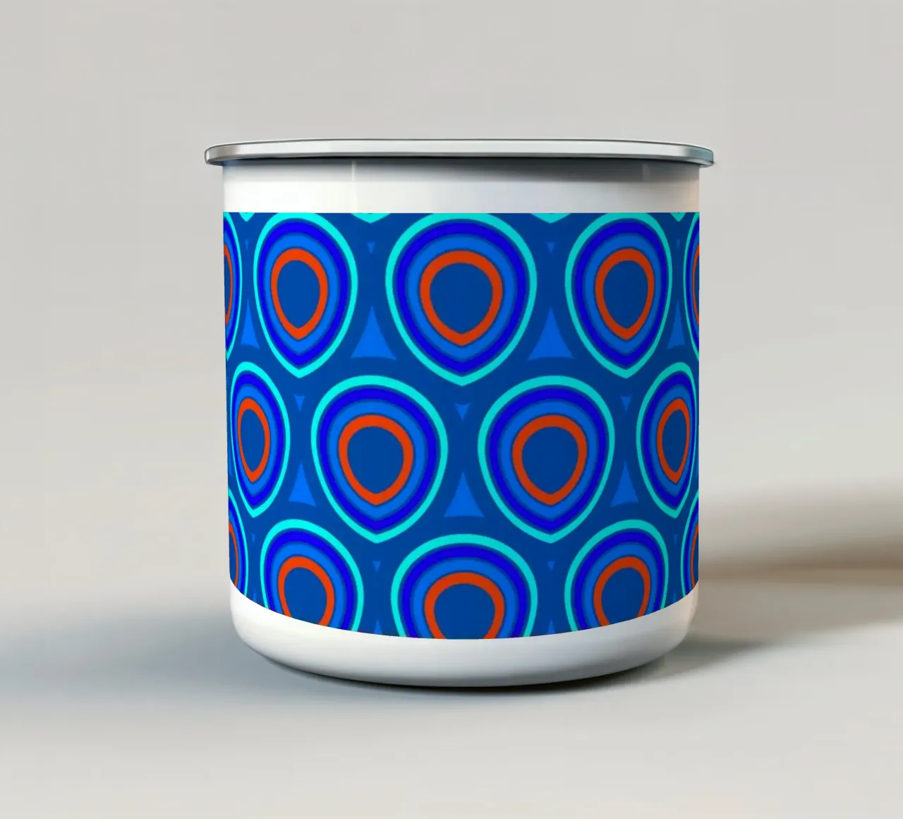 Boho Peacock Classic Blu tazza in smalto da SilverPegasus