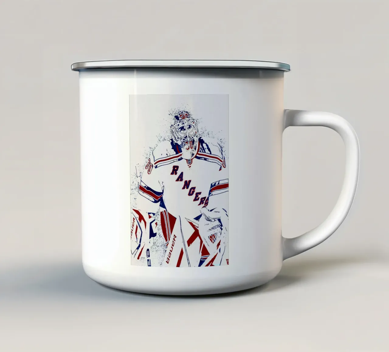 Henrik Lundqvist tazza in smalto da tenten
