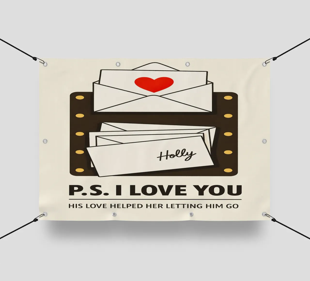 PS I Love You Print telo in pvc da MoviesArt