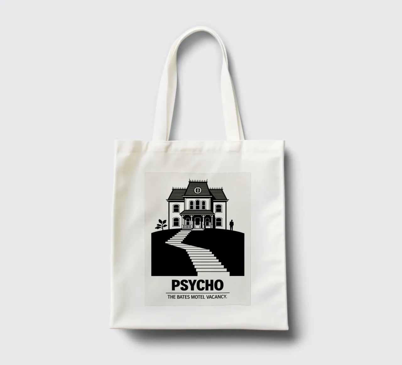 Psycho Print borsa in juta da MoviesArt