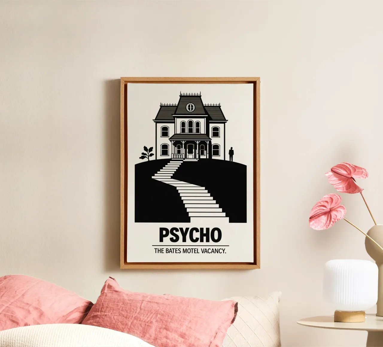 Psycho Print canvas by MoviesArt
