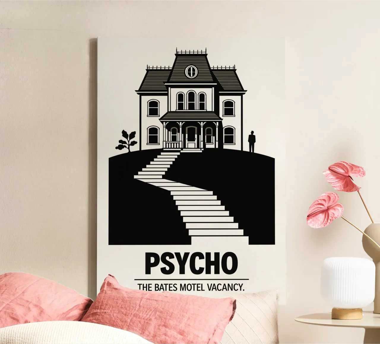 Psycho Print canvas by MoviesArt