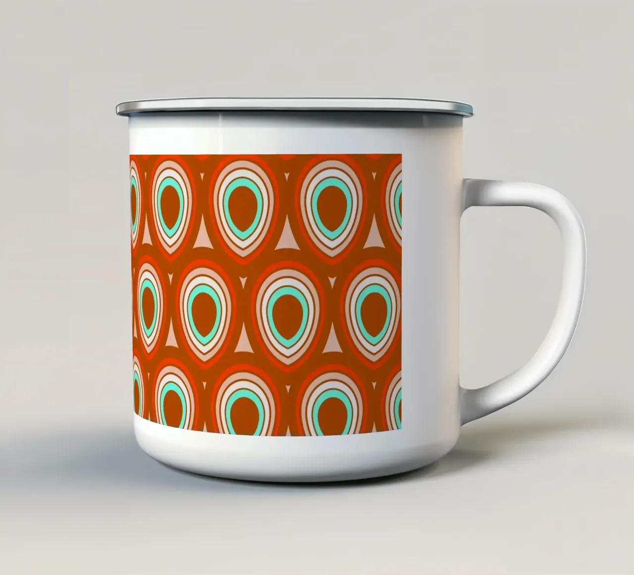 Peacock Boho Chili Menta tazza in smalto da SilverPegasus
