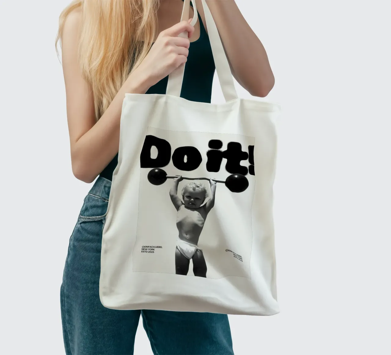 DO IT borsa in juta da Einfach Uebel