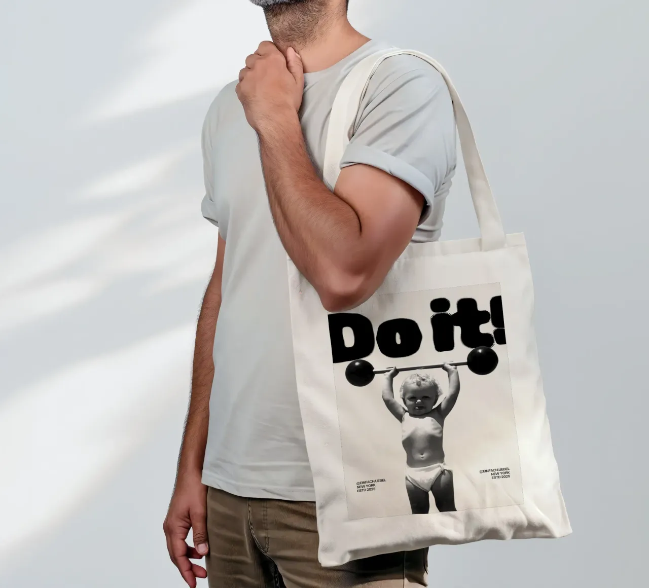 DO IT borsa in juta da Einfach Uebel