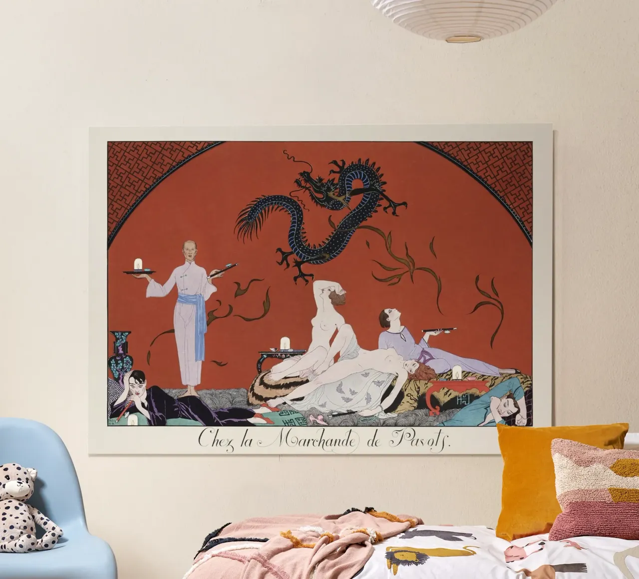 George Barbier - "Chez la Marchande de Pavots" Art Déco Prin poster da ClubArt