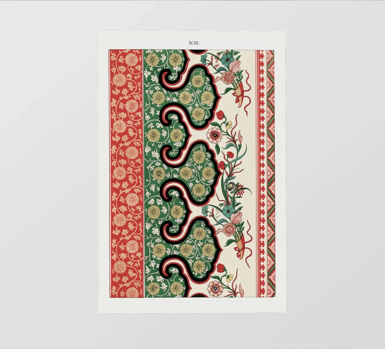Owen Jones - Disegno botanico cinese - Patter di ispirazione moghul telo in pvc da ClubArt