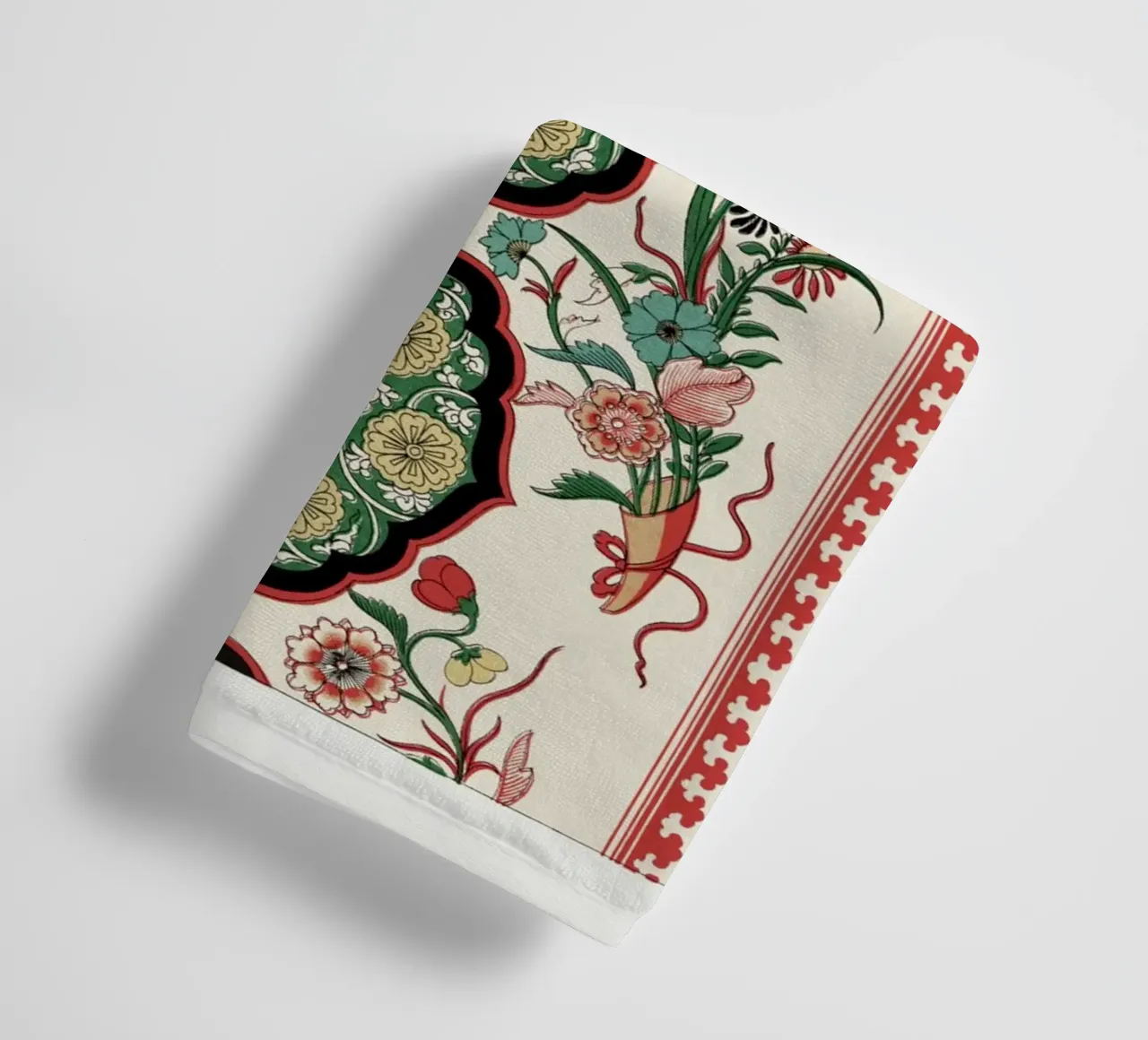 Owen Jones Chinese Botanical Design - Mughal Inspired Patter towel by ClubArt