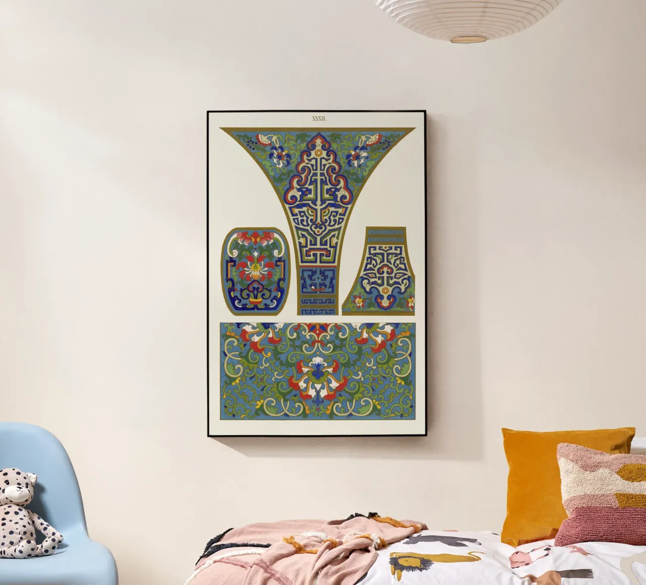 Owen Jones - Ancient Chinese Ornament Panel Set Druck Acryl-Glas von ClubArt