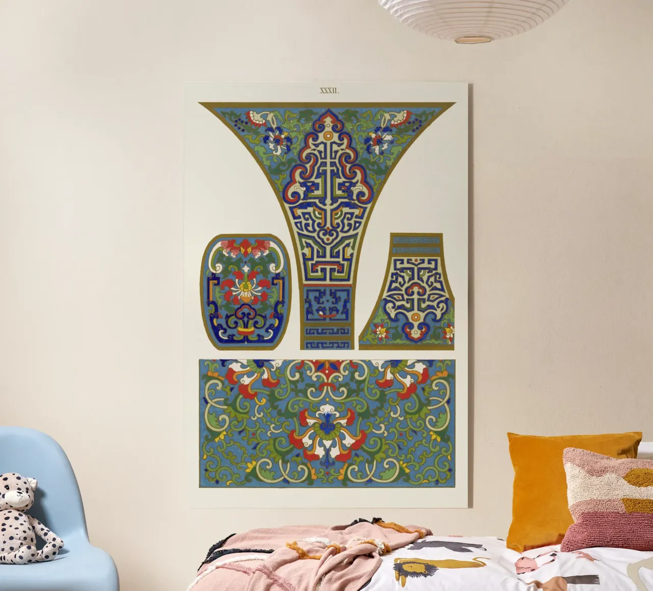 Owen Jones - Ancient Chinese Ornament Panel Set Druck Acryl-Glas von ClubArt
