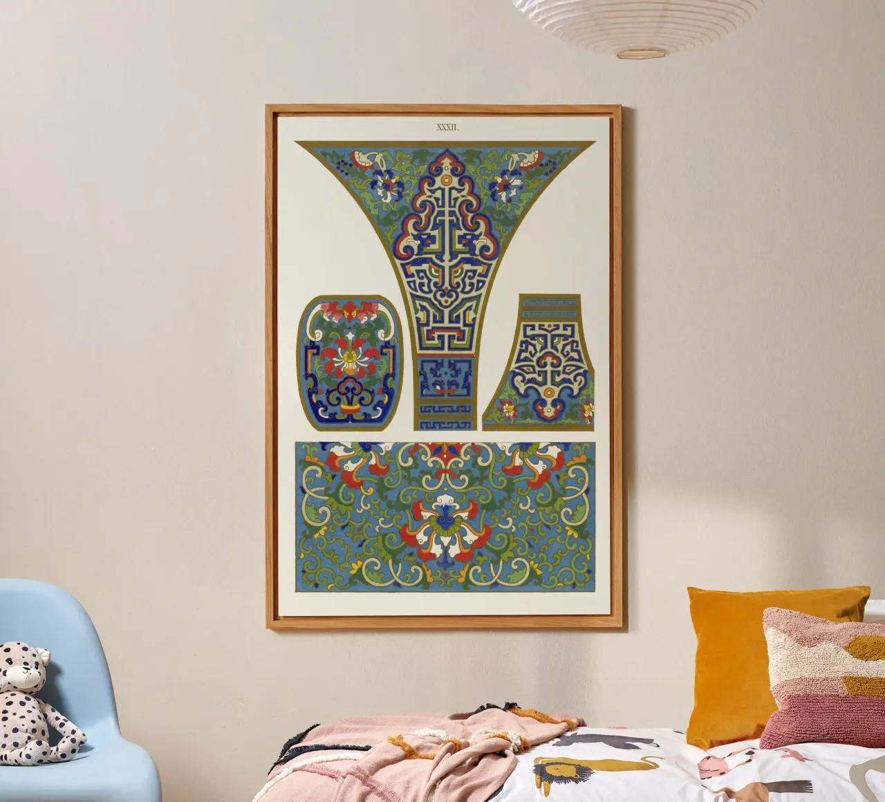 Owen Jones - Ancient Chinese Ornament Panel Set Print alu-dibond by ClubArt