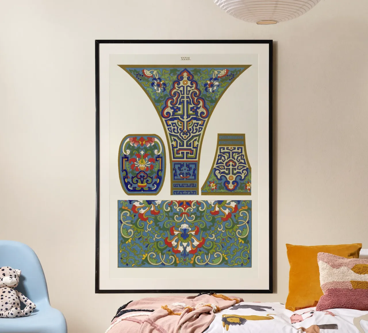Owen Jones - Ancient Chinese Ornament Panel Set Druck Poster von ClubArt