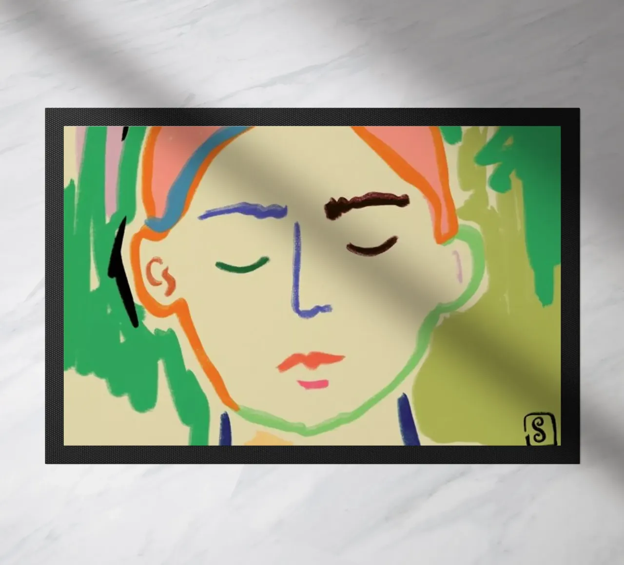 Meditating deurmat van Sandra Poliakov