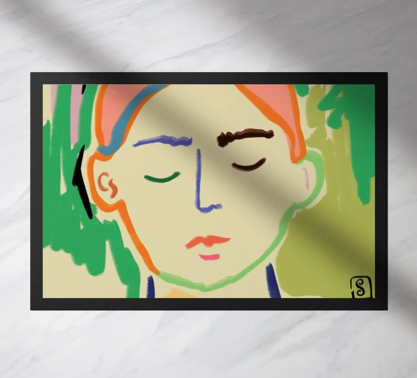 Meditating deurmat van Sandra Poliakov