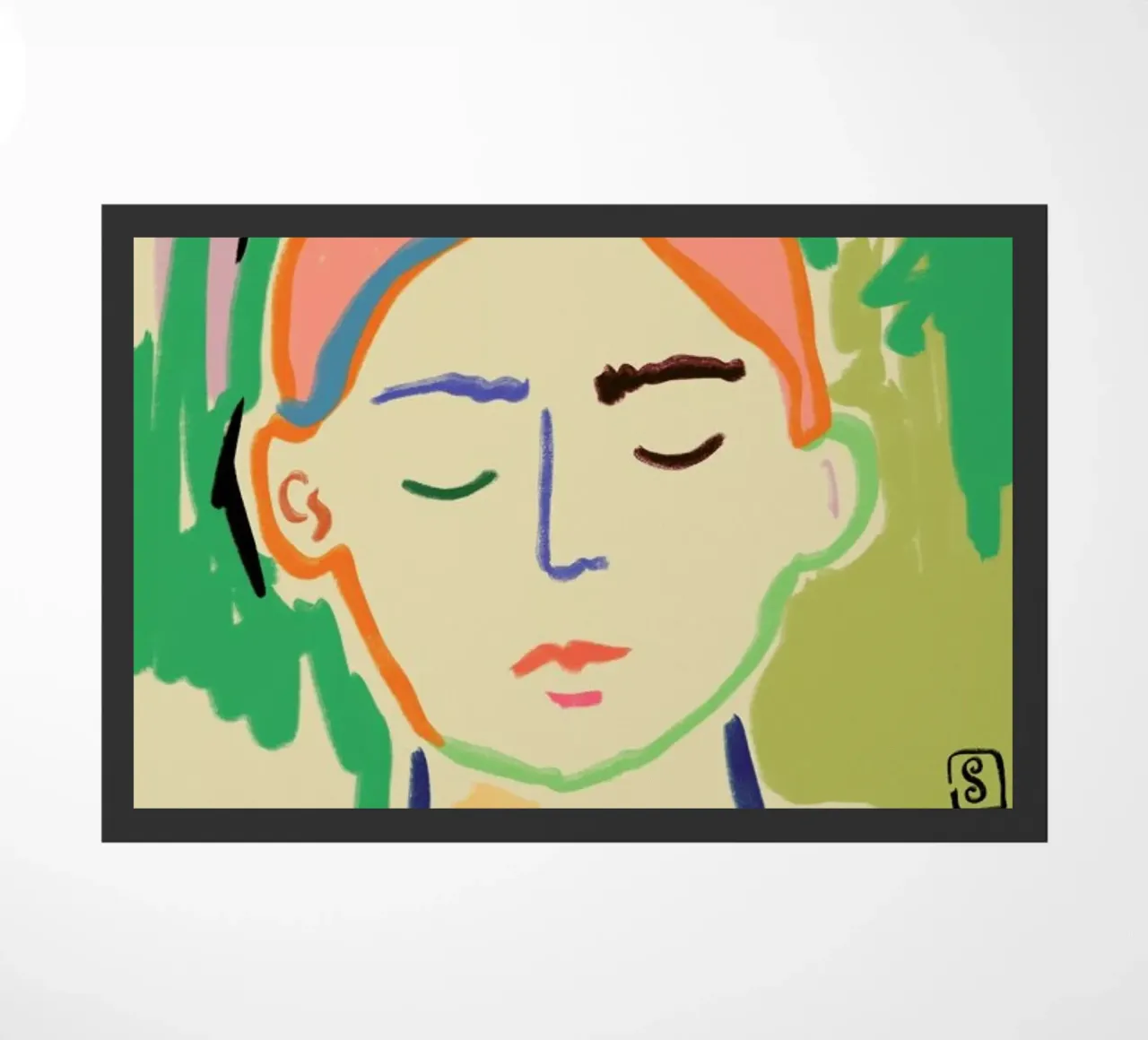 Meditating deurmat van Sandra Poliakov