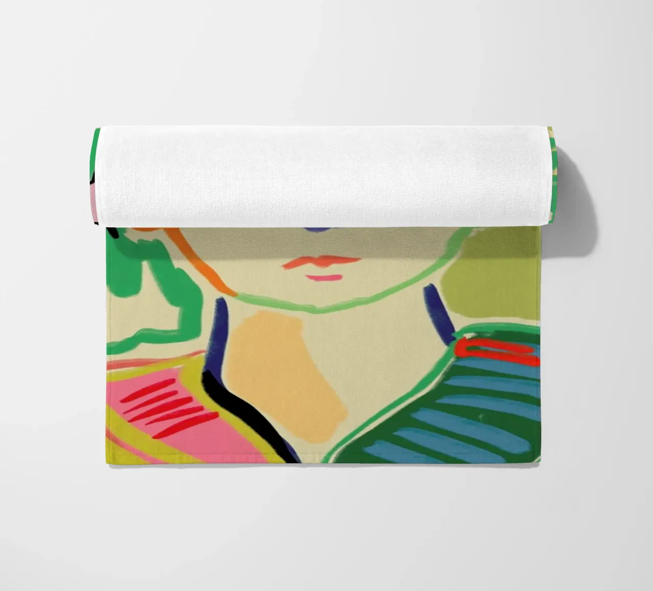 Meditating beach towel by Sandra Poliakov