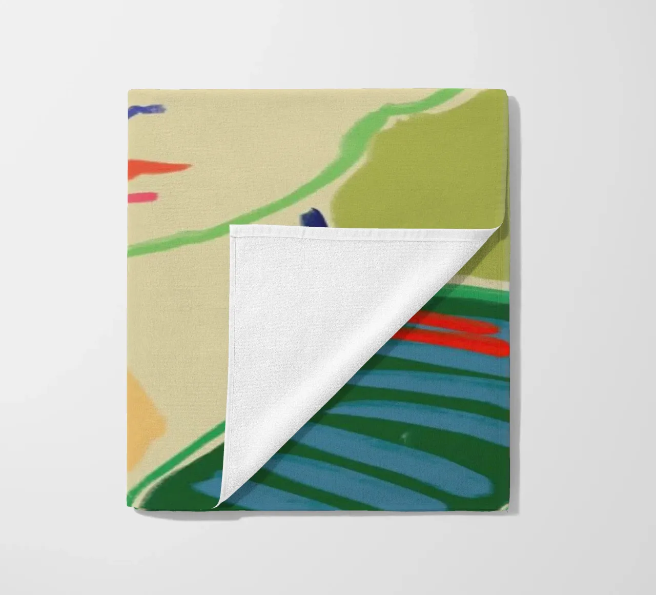 Meditating beach towel by Sandra Poliakov