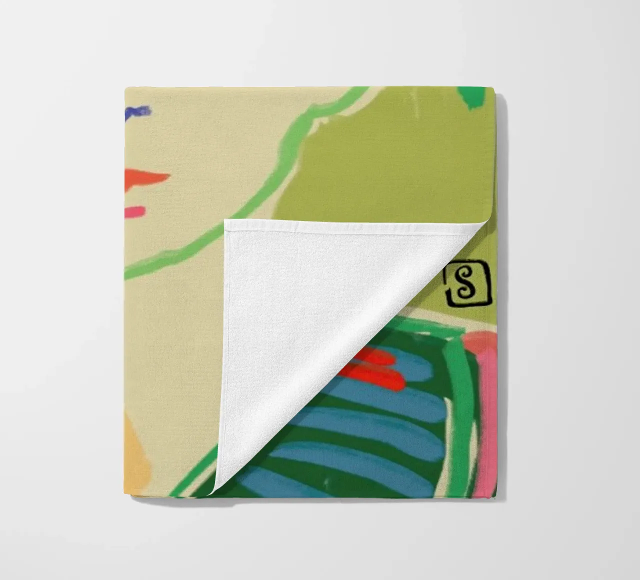 Meditating beach towel by Sandra Poliakov
