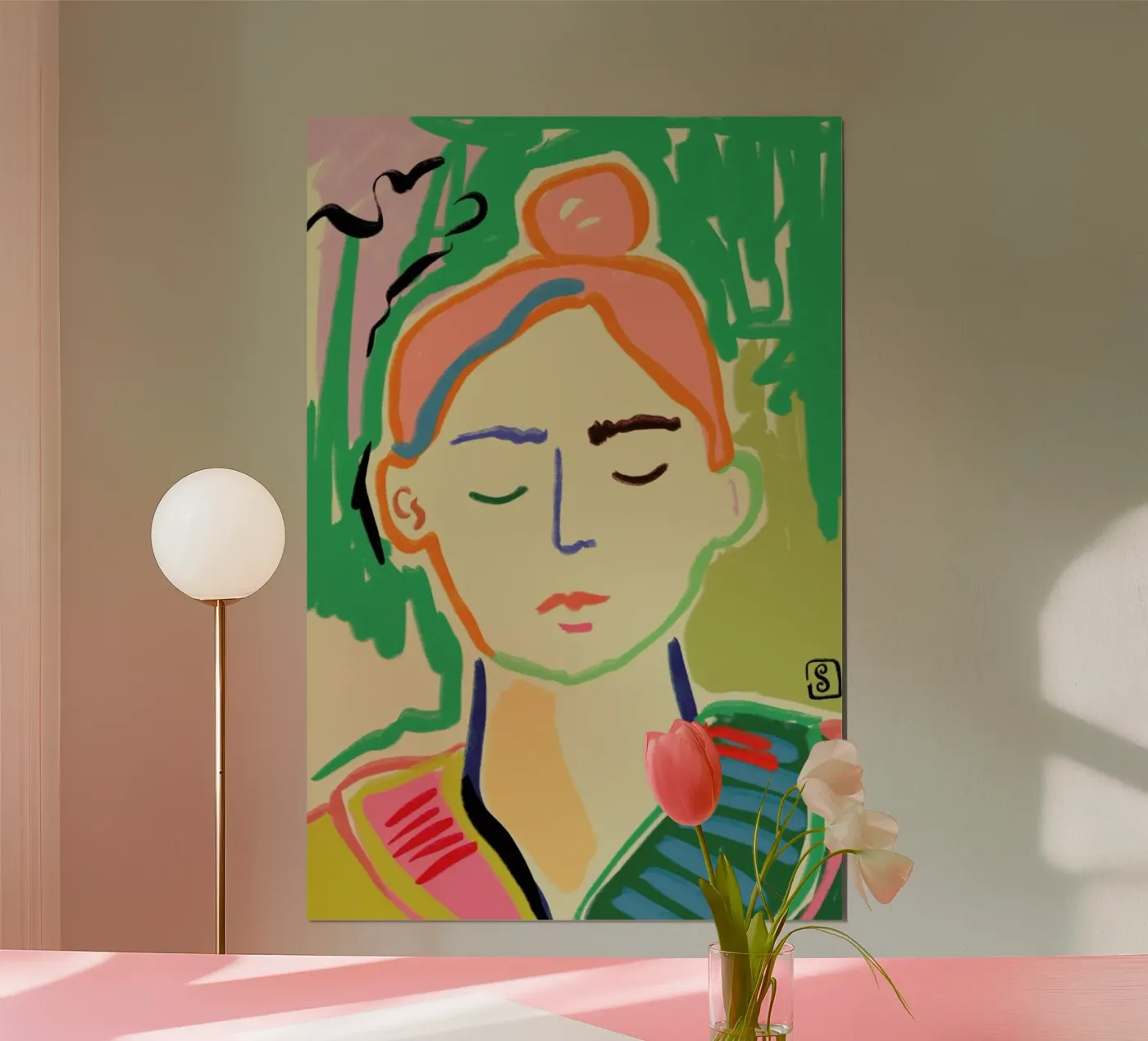 Meditating poster van Sandra Poliakov